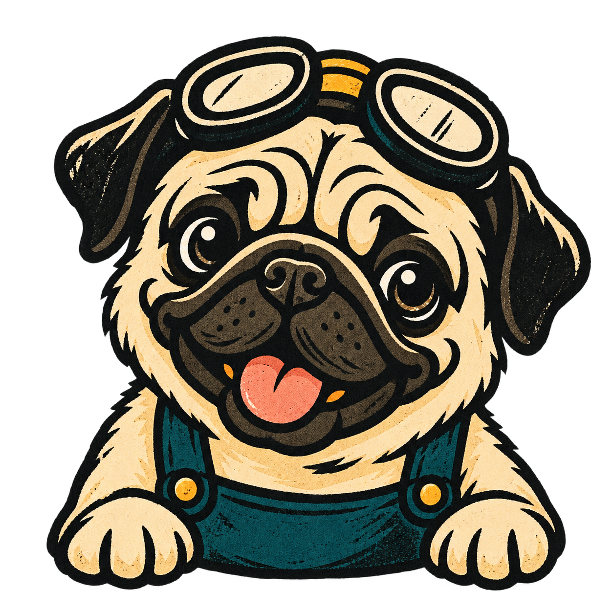 Happy the pug